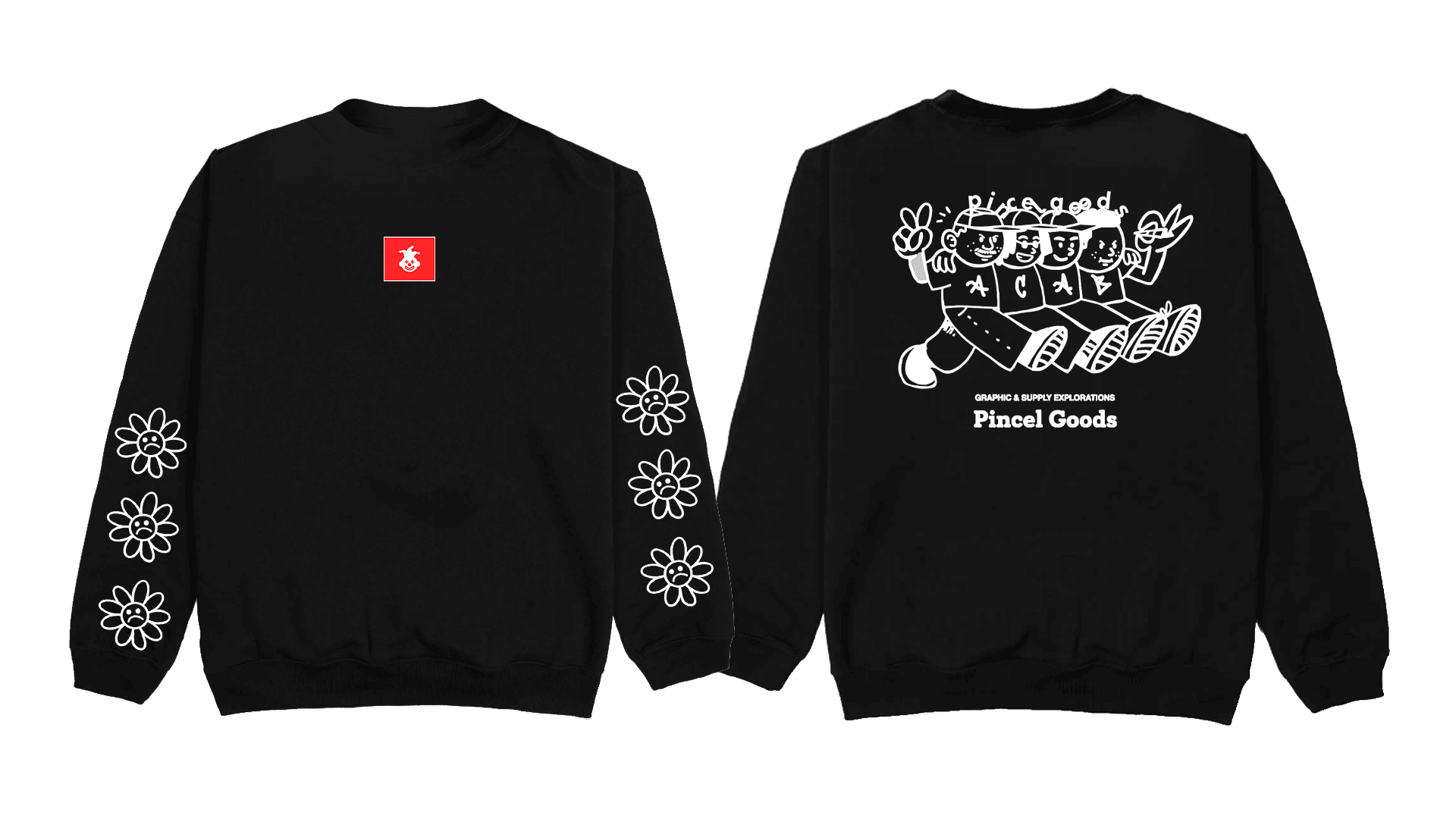 ACAB Friends, vista frontal e traseira